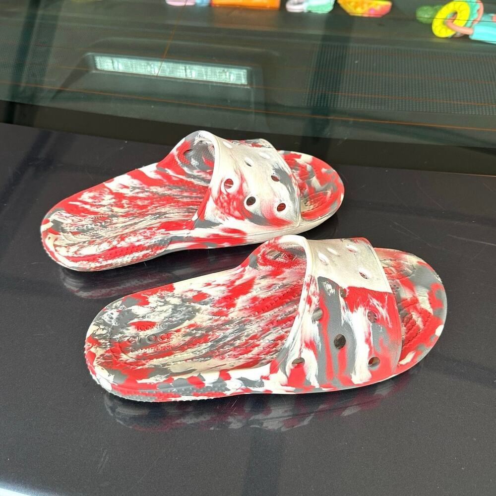 Crocs Classic Marbled Slides Unisex Size M4 W6 - Picture 5 of 10